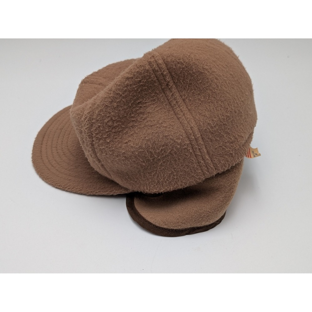 Malden Polar Fleece Sno-Cap Hat Mens Large Brown Vintage Ear Flap Hunting Winter